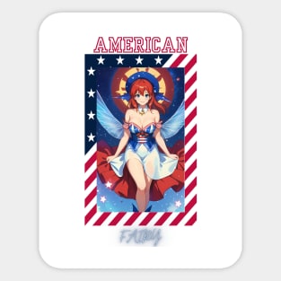 Patriotic Halo Fairy Sticker
